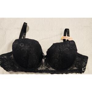 Pink Lover Women's Bra 44DD Black Lace